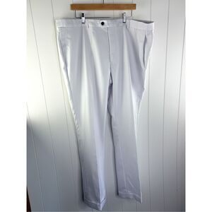 NWT Lorenzo Bruno Italian Design White Pants 50x43 Shiny Formal Suit Bottom $449